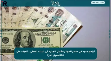 تراجع جديد في سعر الدولار مقابل الجنيه في البنك الأهلي.. تعرف على التفاصيل الآن!